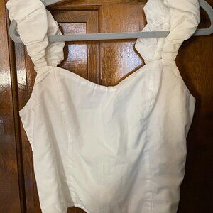 Abercrombie and Fitch ruffle sleeve tank